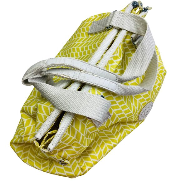 Kipling Yellow Herringbone Bag Crossbody or Shoulder Multiple Compartments - Picture 10 of 14